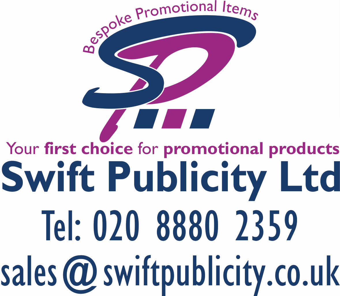 No Minimum Order Quantity Promotional Products From Swift Publicity Ltd